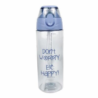 China Sustainable Sports Anti-Drop Water Bottle Large Capacity Plastic Cup With Straw Portable Water Cup For Students for sale