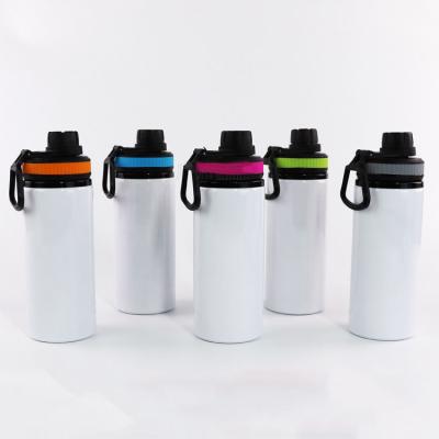 China Durable Portable Empty Heat Transfer Sports Bottle DIY Printable Aluminum Foil Kettle 600ML for sale