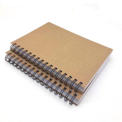 China Hardcover Eco Brown Recycle Paper Notebook, Kraft Paper Notebook, Spiral Notebook for sale