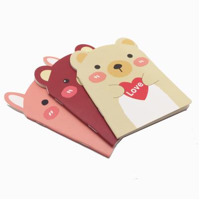 China Custom shape printed softcover notebook, cute cartoon notebook, school notebook for sale