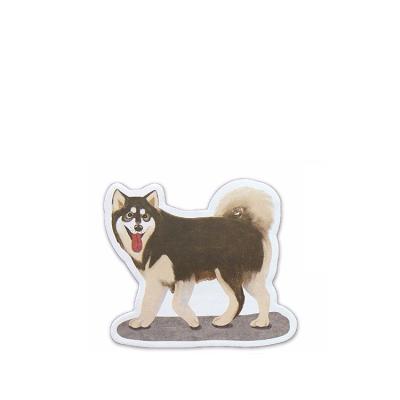 China Self Adhesive Lovely Die Cut Dog Shaped Sticky Note Memo Pad Bookmark for sale