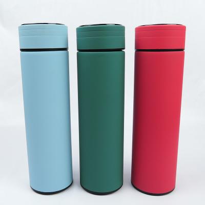 China Thermo Luxury Double Wall 304 Stainless Steel LED Intelligent Water Bottle Temperature Display Customized Stocked for sale