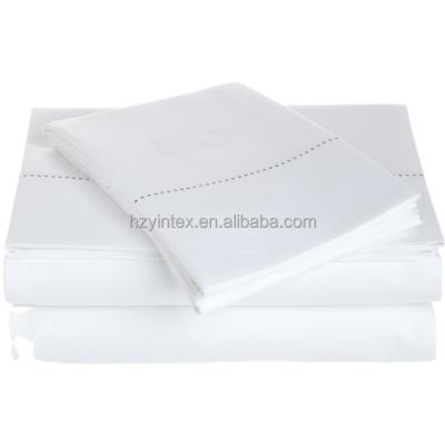 China Custom Hotel 300tc FIitted King Size Bamboo Embroidered Disposable 5 Star Flat Sheet Set for sale