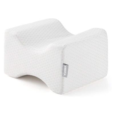 China Customized Pregnancy Anti-Static Take Off Knee Pillowcase Wave Memory Foam Leg Rest Knee Pillow For Back Pain for sale