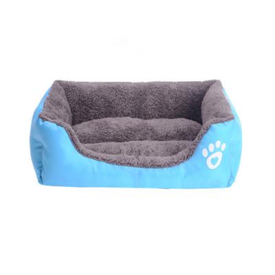 China Viable Polyester Pet House Blanket Custom Logo Square Dog Beds for sale