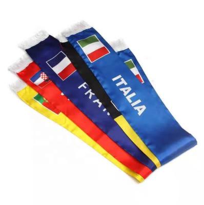 China National Day Logo Kuwait Scarf Custom Polyester Wholesale Kuwait Scarf Kuwait Flag Scarf Events Decoration Satin Polyester for sale