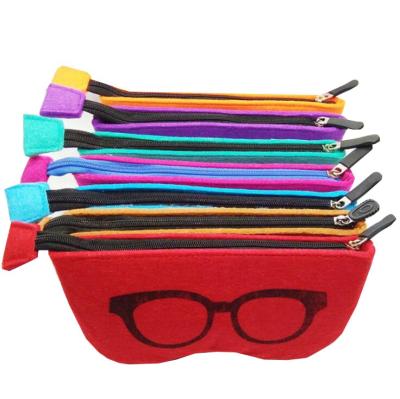 China Customized Custom Eyewear Microfiber Bag Pouch With Embossing For Eyewear Accessories for sale