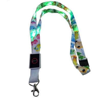 China Health care institute cheap price led light lanyard printing short lanyard for sale