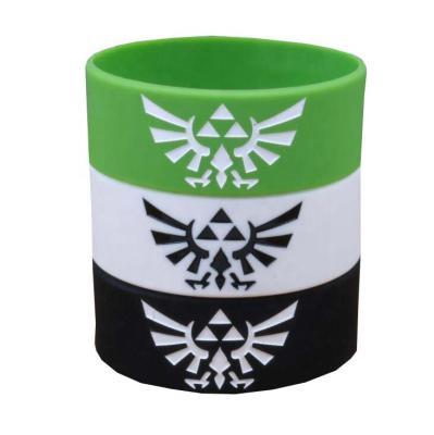 China Cheap Debossed Silicone Wristband Custom Made Europe Sport Wristband Thin Women Women for sale