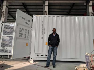 中国 Mobile Portable Prefabricated Data Center 2.0mm Cold Rolled Steel 販売のため