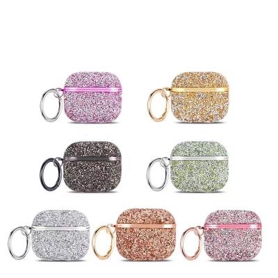 China For airpods Diamond Glitter Case Plated For Apple Airpod Pro Wireless Earphone Cover Case For Airpods 1 Air Pods 2 for sale