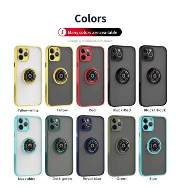 China New Arrival Magnetic 2022 Degrees Shockproof 360 Ring Holder Kickstand Phone Case For iphone 13 PRO max 12 PRO 11 XS max XR for sale