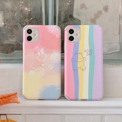 China Cute Rainbow Bear Phone Case For Huawei Y7 nova 5 nova 5 pro Y9 yk 2019 Prime Ht b069 Soft Cover Silicone Cases nova 5i 5TFrosted 4 pro for sale