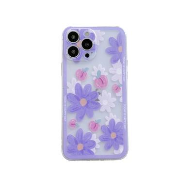 China INS Shockproof Peach Cherry Flower Soft Silicone Case For Samsung Galaxy A50 A70 S22 Plus S22 Ultra Clear Case S21FE A42 A32 A52 A72 for sale