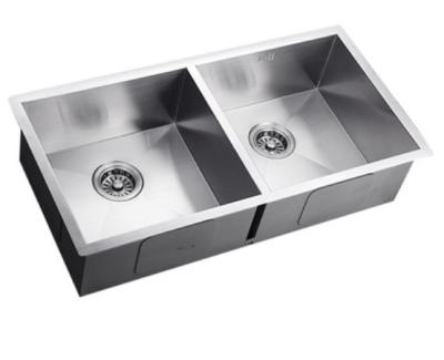 China Without Faucet 304 SS Small Bowl Handmade Undermount Stainless Steel Kitchen Sink Modern Hand Wash for sale