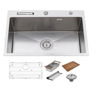 China With Faucet Commercial Modern Kitchen Designs Single Bowl Stainless Steel Sink for sale