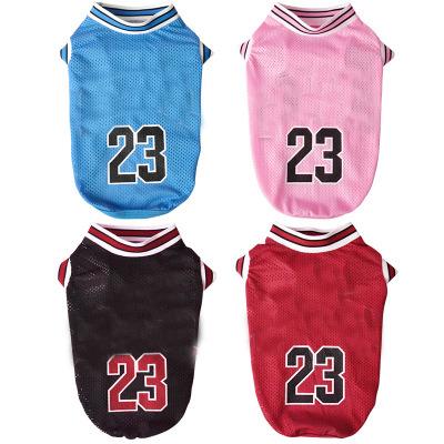 China Added Sport Style Basketball Mesh Viable Pet Small Designer Inspired Dog Clothes for sale