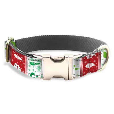 China Merry Christmas Reflective Waterproof Adjustable Logo Advocator RTS/OEM Wholesale Goods Rose Gold Pet Collar for sale