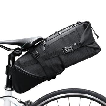 China Jiangshun OEM ODM Foldable Bike Packs Strap-on Saddle Carrier Bag Recycle Pouches Under Seat Pouch Tool Suitcase Large Space Bicycle Bags for sale