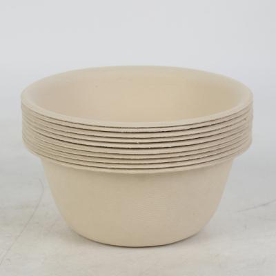 China Eco-Friendly Disposable Biodegradable Fiber Pulp Disposable Bamboo Soup Bowl for sale