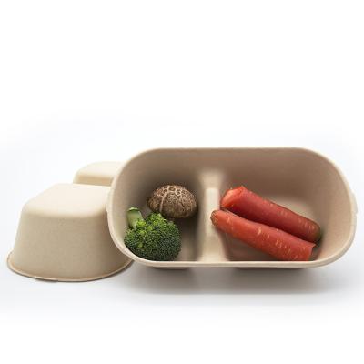 China Disposable Modern Environmental Material Biodegradable Bamboo Fiber Takeaway Food Container for sale