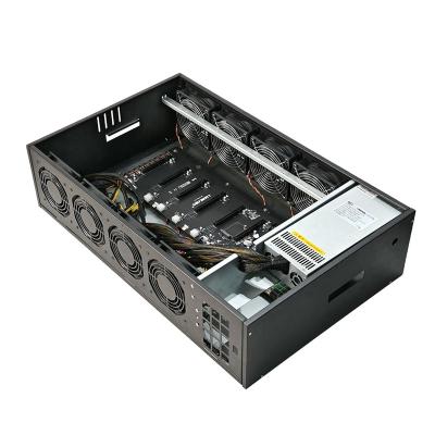 China With Fan In 8GPU Running Case B75 B85 Stretch Support 8 Graphics Card GPU Server Game PC Case Computer for sale