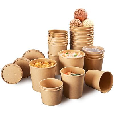 China Disposable Disposable Take Out Soup Paper Cup Hot Bowl for sale