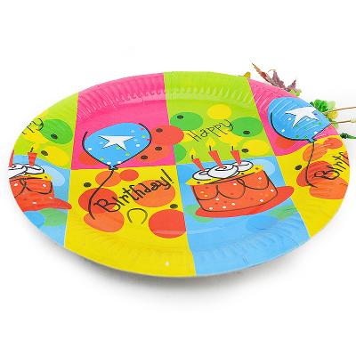 China Disposable Children's Diy Package Cartoon Puzzle Paper Plate Handmade Material Painting for sale