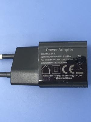 China Black Power Delivery PD Adapter 20W mit Überspannungsschutz 1.67A Ausgangsstrom zu verkaufen