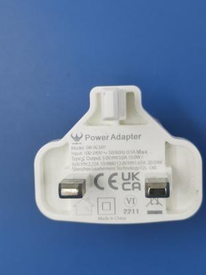 Chine Adaptateur de chargeur murale turbo léger avec protection contre le surtension 2.22A Sortie CE/FCC/RoHS certifié à vendre