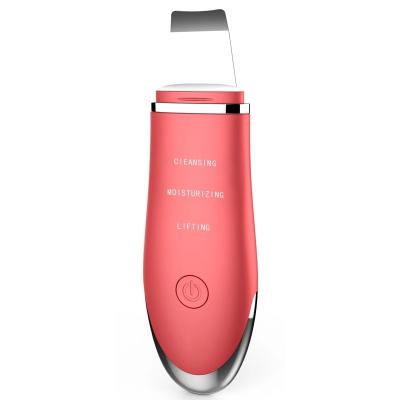 China Factory DEEP CLEANING Ion Ultrasound Facial Spatula Portable Face Peeling Ultrasonic Skin Scrubber Ultrasonic Face Scrubber for sale