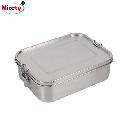 China Stainless Steel Bento Box For Adult High Quality Leakrpoof Lunch Box Freshness Keeping With Silicone Ring Take Away Food Container 1600ml for sale