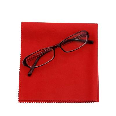 China Sustainable Double Side Flannel Glass Suede Cleaning Cloth Microfiber for sale