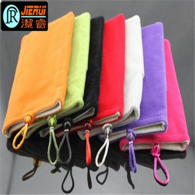 China Customized Custom Multicolor Designed Microfiber Mobile Phone Bag for sale