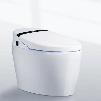 China Automatic Operation Automatic Bowl Cleaner Wall Hung Smart Flush China Bidet One Piece Ceramic Toilet for sale