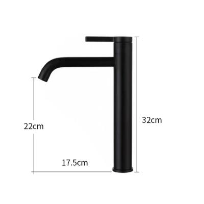 China Thermostatic Faucets Black Brass Water Hot And Cold Water Basin Faucet for sale