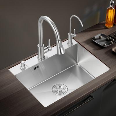 China With Faucet 304 SUS Restaurant Sinks Faucet Morocco Stainless Steel Hand Made Kitchen Sink for sale