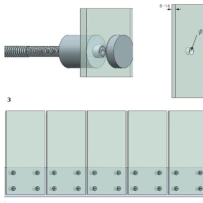 China Modern ZD In Stock Glass Standoff Spacer Standoff Pins Clamp Fence Glass Standoff for sale