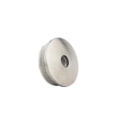 China ZD Modern Glass Stainless Steel Balustrade Round 38.1mm Tube End Caps for sale