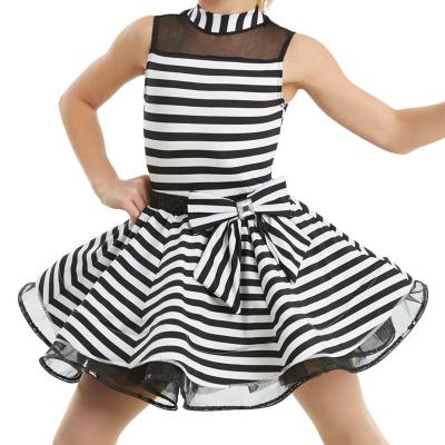 China Dress Up 2023 New Arrival Hot Sale Girls Jazz Tap Dance Costume Jazz Black And White Printing Tutu for sale