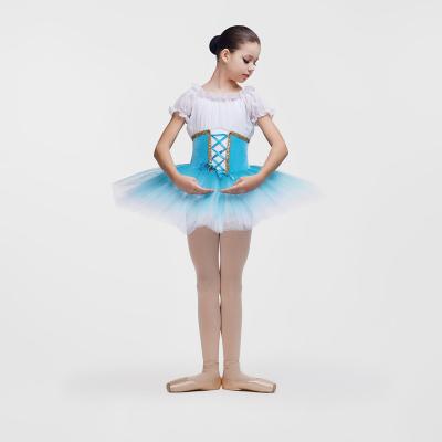 China Dress up 2023 new Blue TUTU Ombre professional tutu children pancaked tutu dress children's dance costumes for sale