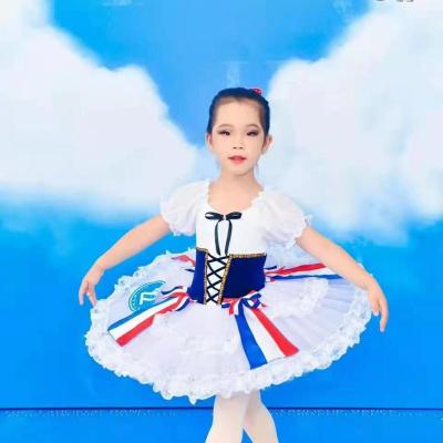 China Hot Selling Dresses Kids Ballet Performance Pancked Tutu Dress , Girls Professional Tutu for sale