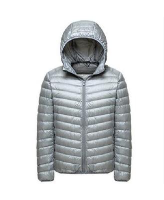 China Customized Mens Hooded Lightweight Packable Mens Breathable Down Jacket for sale