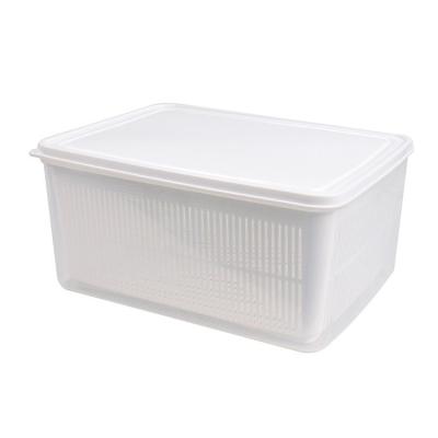 China Bpa Free Pp 23*16.5*10.5 Cm Refrigerator Organizer Bins Kitchen Clear Airtight for sale