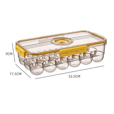 China 18 Grids PET Stackable Refrigerator Egg Storage Box For Fridge for sale