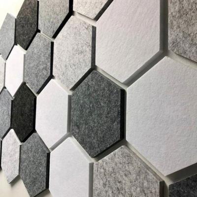 China Self Adhesive 9mm Felt Acoustic Panels Wall Art Decorative Soft Soundproof for sale