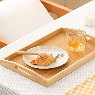 中国 Bamboo set of 3 Large Serving Tray for Coffee Food Breakfast Dinner 販売のため