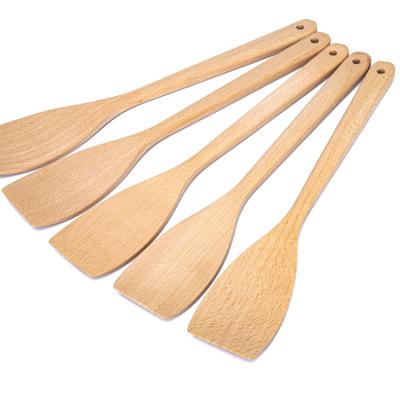 China Acacia Beech Wood Spatula Kitchen Pot Shovel Burr Free Surface for sale