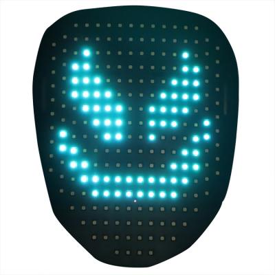 China 10 Hours APP Rechargeable LED Light Up Face Mask Programmable Custom Design Mask Christmas Holiday Praise Party for sale