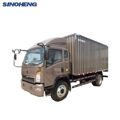 China SINOTRUK HOWO 4X2 5 Ton Light Van Cargo Truck For Sale 7445*2400*3250mm for sale